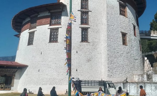 Flag hoisting ceremony at the National Museum